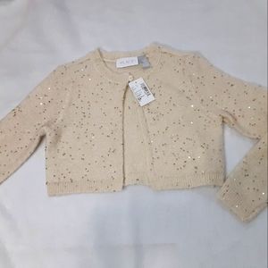 NWT Eggshell Sequin Cardigan Sweater girls by The Place, many sizes